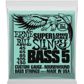Ernie Ball 2850 5 String Extra Long Scale Slinky Nickel